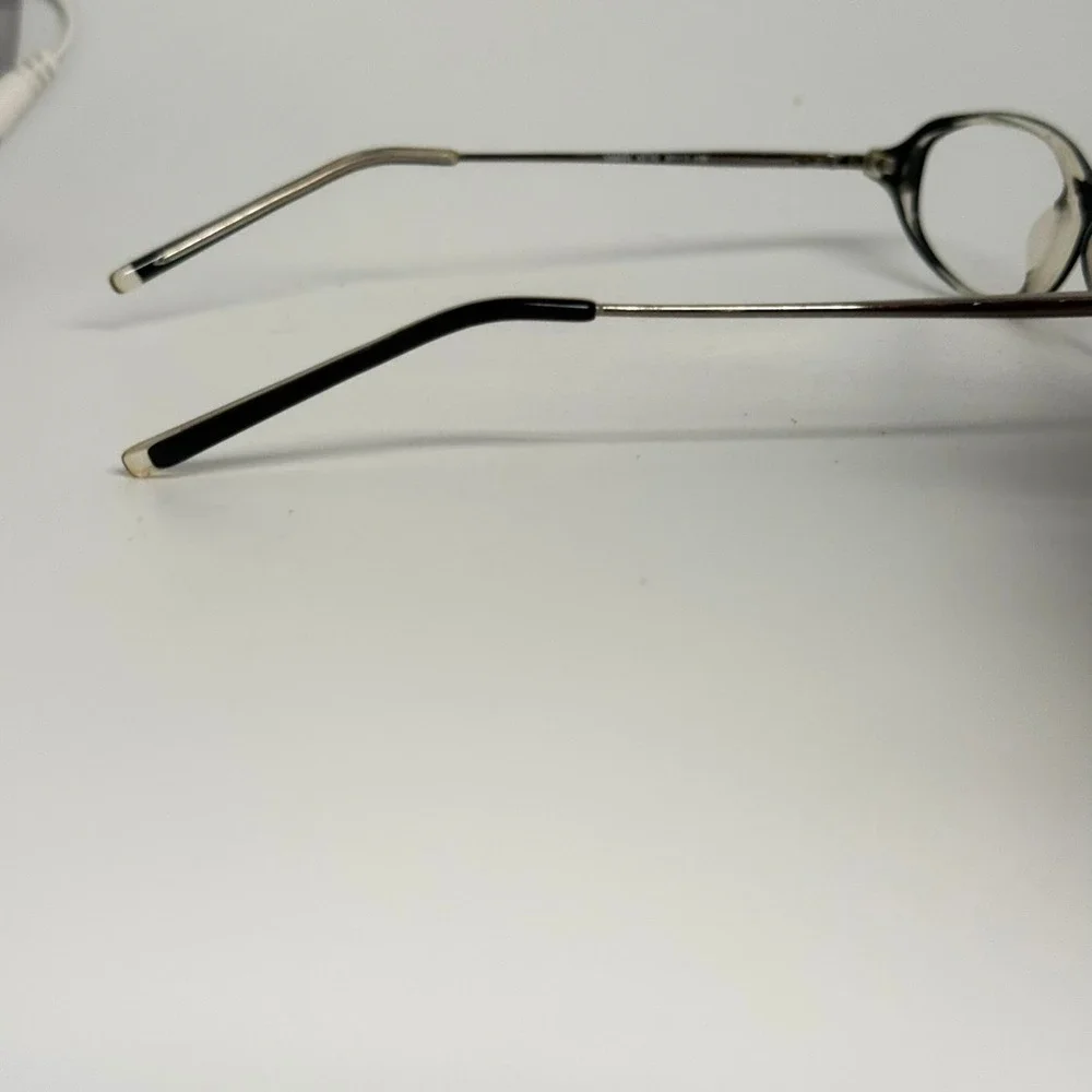 Anne Klein AK8024 K5162 Black Silver Oval Eyeglass Frames 50-17-135